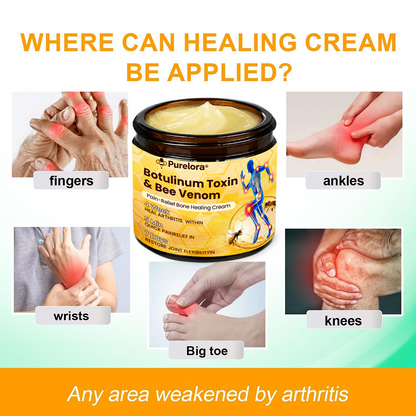 Purelora® Cream with Botulinum Toxin and Bee Venom for Pain Relief and Bone Regeneration