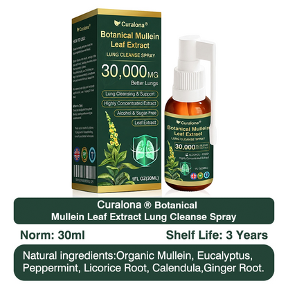 ✅ Official UK Flagship Store: Curalona® Mullein Leaf Extract Lung-Cleansing Spray (👨‍⚕️ Targets COPD, asthma, chronic bronchitis, respiratory infections, lung cancer, sinusitis, and other lung-related conditions)
