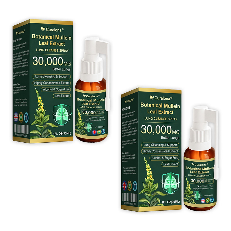 ✅ Official UK Flagship Store: Curalona® Mullein Leaf Extract Lung-Cleansing Spray (👨‍⚕️ Targets COPD, asthma, chronic bronchitis, respiratory infections, lung cancer, sinusitis, and other lung-related conditions)