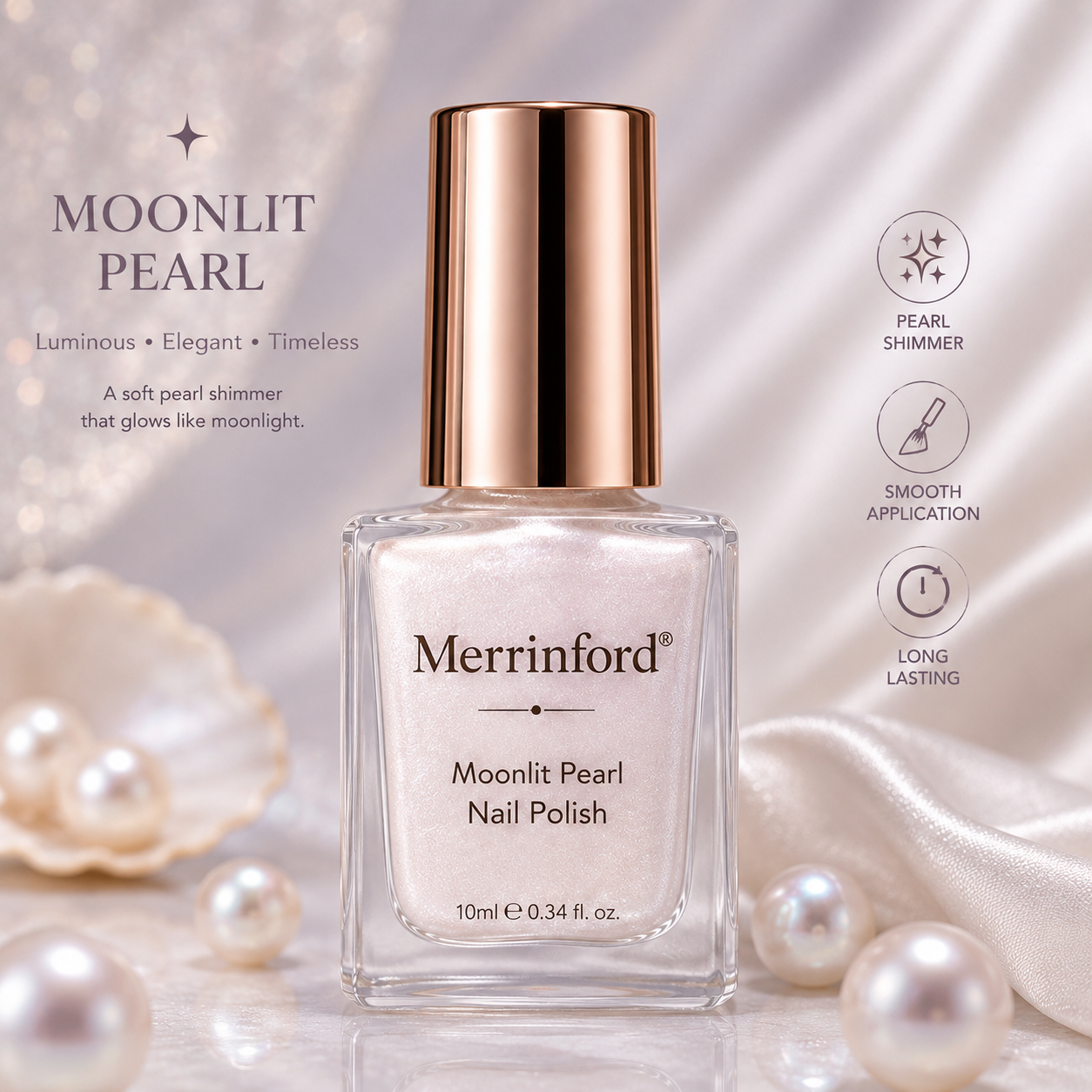Merrinford® Moonlit Pearl Nail Polish