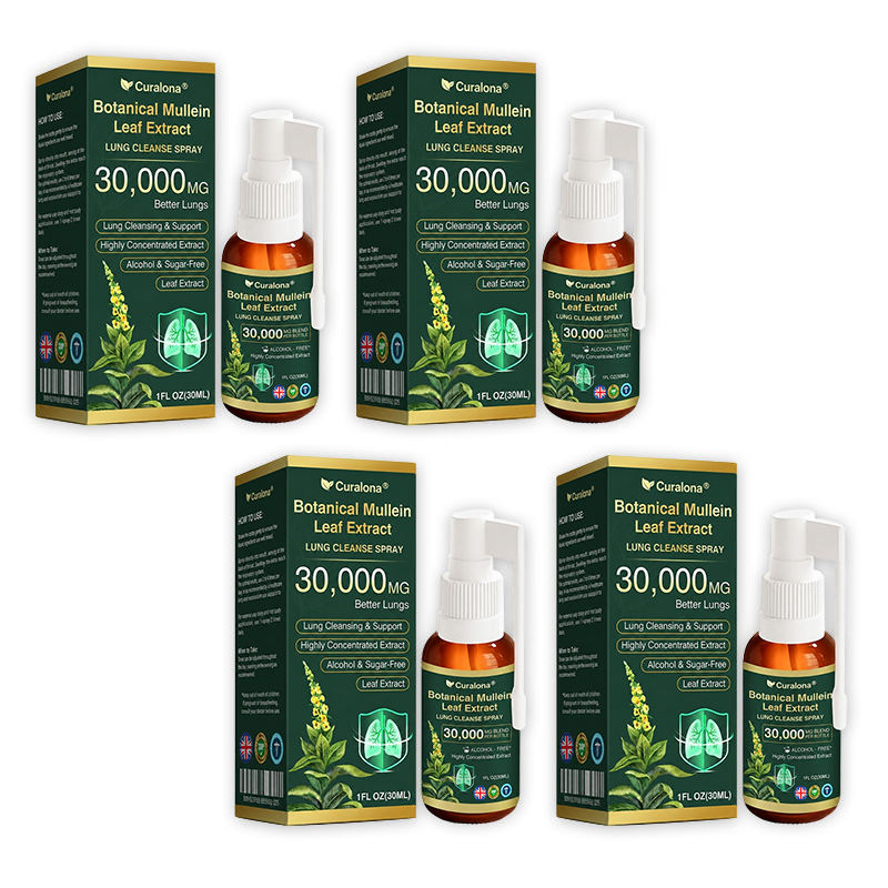 ✅ Official UK Flagship Store: Curalona® Mullein Leaf Extract Lung-Cleansing Spray (👨‍⚕️ Targets COPD, asthma, chronic bronchitis, respiratory infections, lung cancer, sinusitis, and other lung-related conditions)