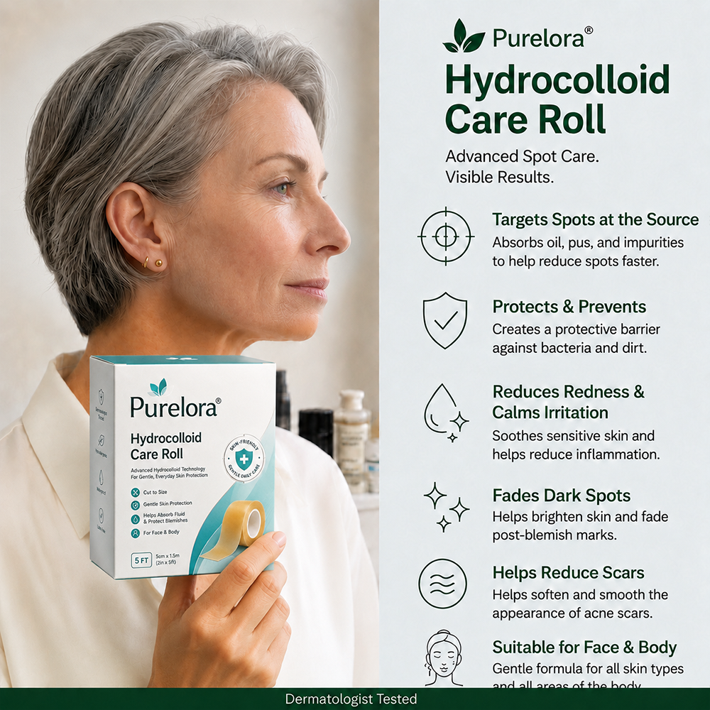 Official Brand Store | ✅💎 Purelora® 6-in-1 Hydrocolloid Patch – Clears acne, fades acne marks, prevents visible blemishes, and minimizes pores.
