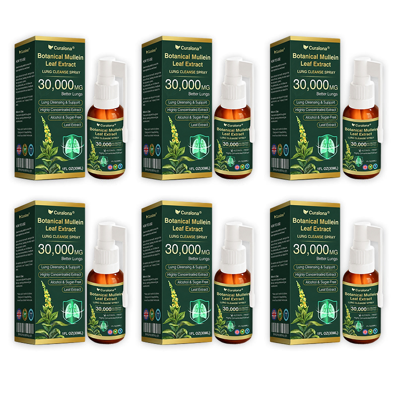 ✅ Official UK Flagship Store: Curalona® Mullein Leaf Extract Lung-Cleansing Spray (👨‍⚕️ Targets COPD, asthma, chronic bronchitis, respiratory infections, lung cancer, sinusitis, and other lung-related conditions)