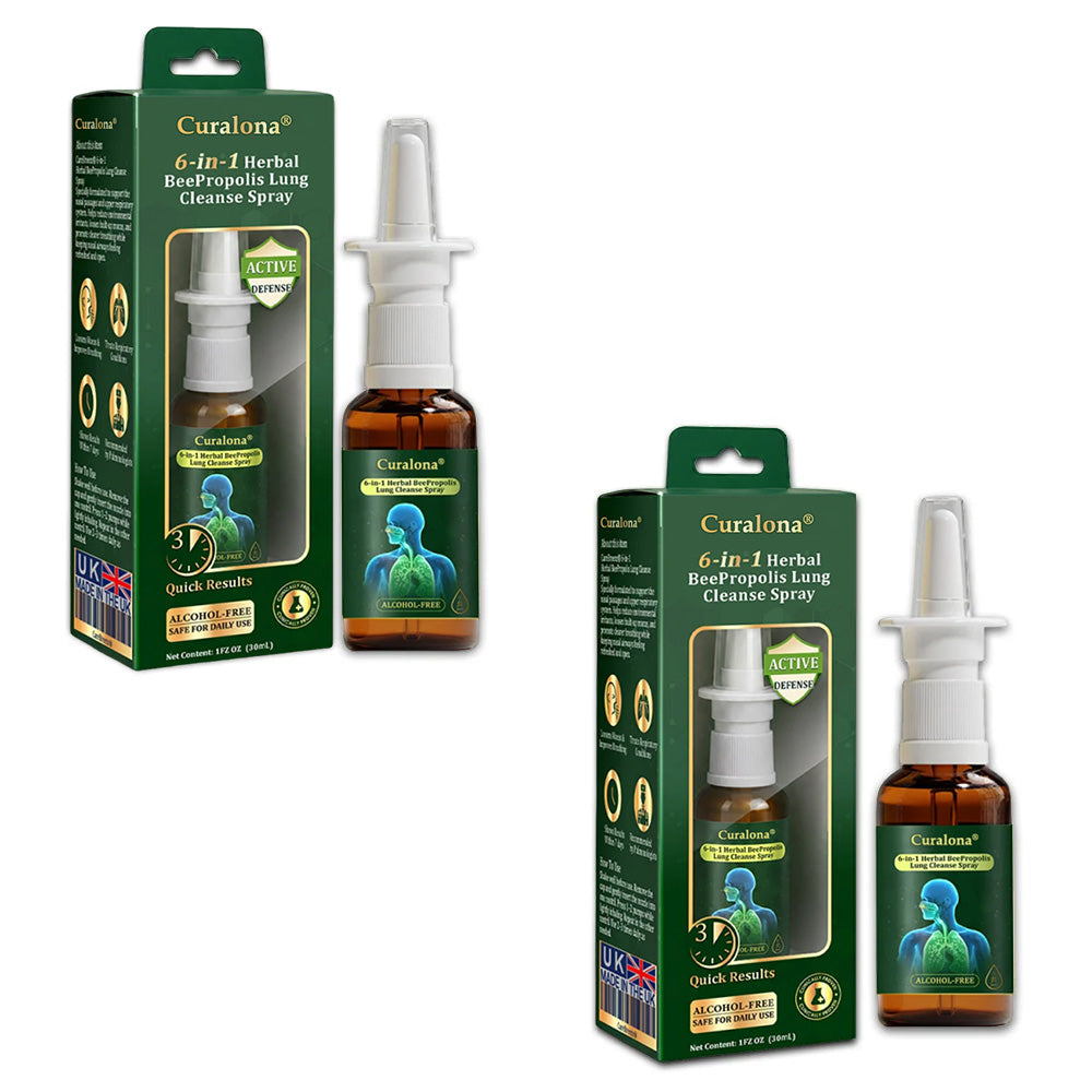 💚🇬🇧 Official Store:Curalona® 6-in-1 Herbal BeePropolis Lung Cleanse Spray🐝（👨‍⚕️Directly acts on COPD, asthma, chronic bronchitis (CB), respiratory infections, lung cancer, sinusitis, and other conditions）