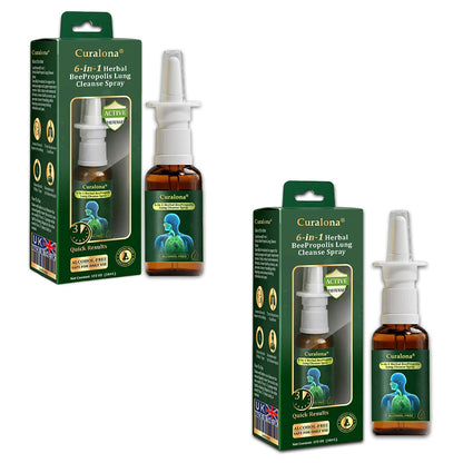 💚🇬🇧 Official Store:Curalona® 6-in-1 Herbal BeePropolis Lung Cleanse Spray🐝（👨‍⚕️Directly acts on COPD, asthma, chronic bronchitis (CB), respiratory infections, lung cancer, sinusitis, and other conditions）
