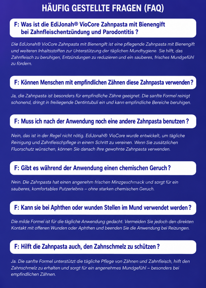 EdiJonah® VioCore [ Zahnpflege-Zahnpasta mit Bienengift ]