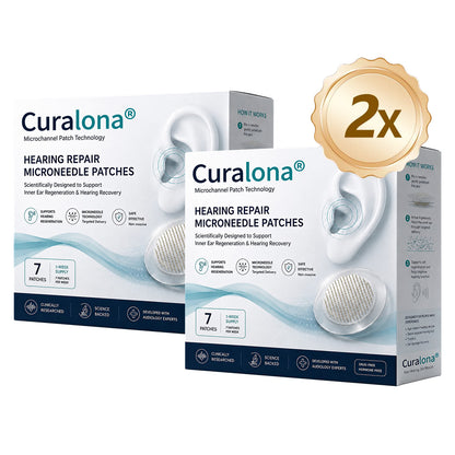 Curalona® HEARING REPAIR MICRONEEDLE PATCHES ✅ Targets Hearing Loss, Tinnitus, Ear Infections, Balance Disorders, and Age-Related Ear Degeneration.