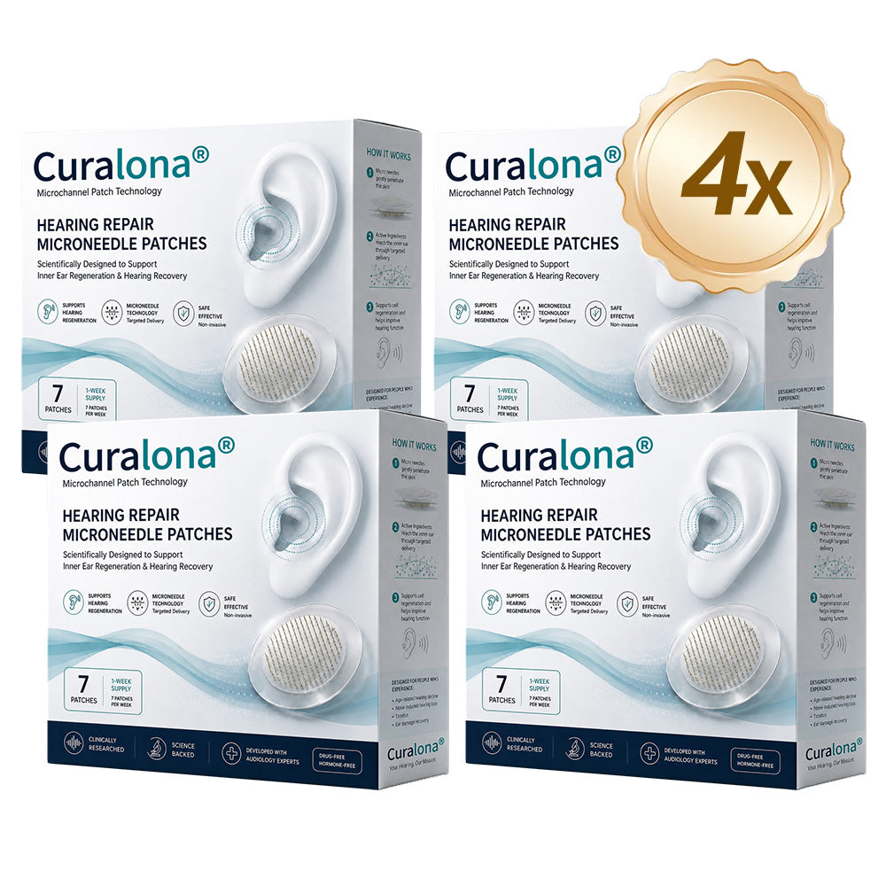 Curalona® HEARING REPAIR MICRONEEDLE PATCHES ✅ Targets Hearing Loss, Tinnitus, Ear Infections, Balance Disorders, and Age-Related Ear Degeneration.