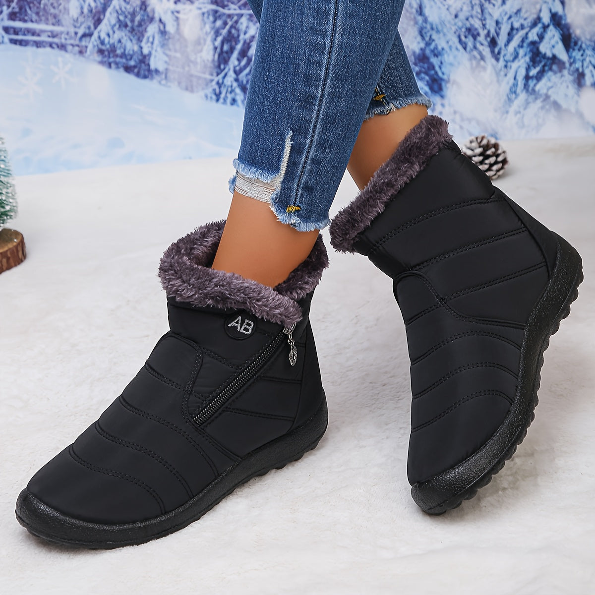🔥 Letzter Tag -80% Rabatt | Gefütterte Winterstiefel mit Fußgewölbe-Unterstützung – Warm, Wasserdicht & Rutschfest