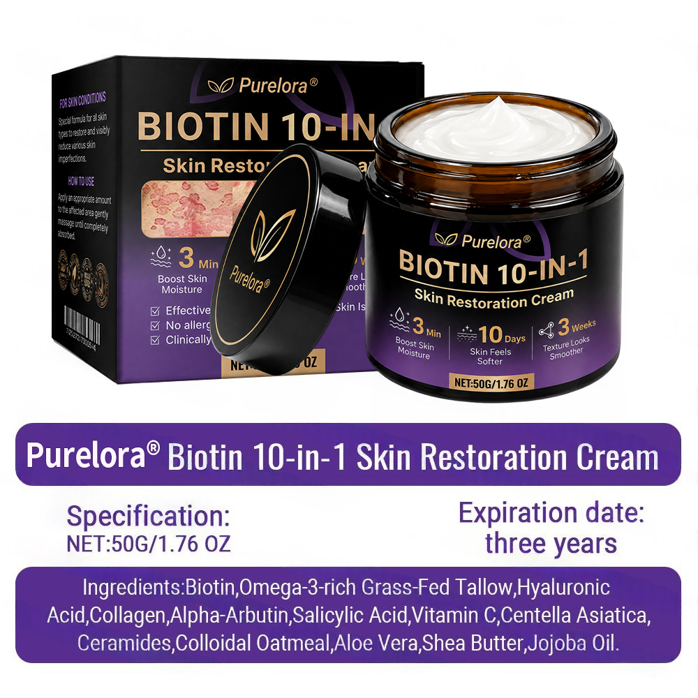 Made and Shipped from the UK 🍁 Purelora® Biotin 10-in-1 Skin Repair Cream — Last Day of Sale: 75% Off