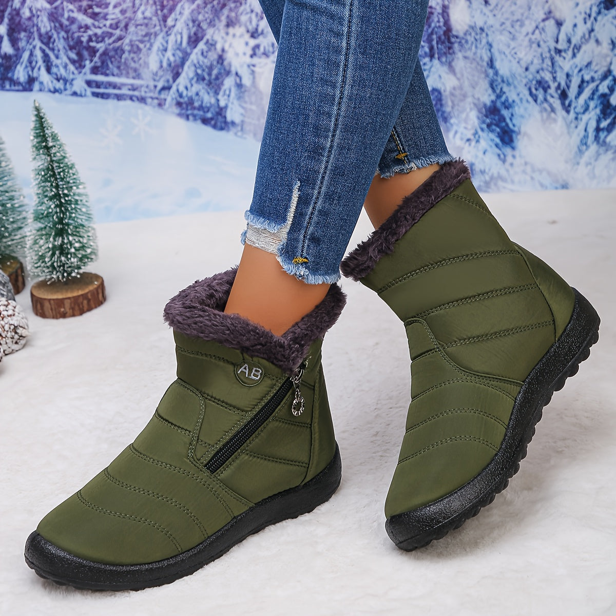 🔥 Letzter Tag -80% Rabatt | Gefütterte Winterstiefel mit Fußgewölbe-Unterstützung – Warm, Wasserdicht & Rutschfest