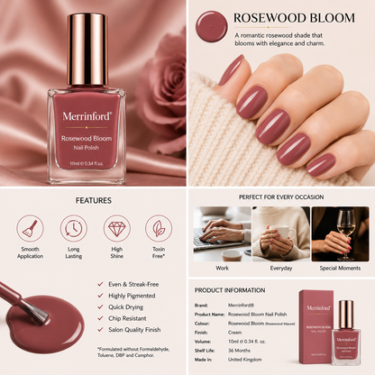 Merrinford® Rosewood Bloom Nail Polish