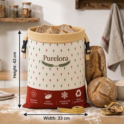 Beeswax and 100% cotton bread bags — Premium