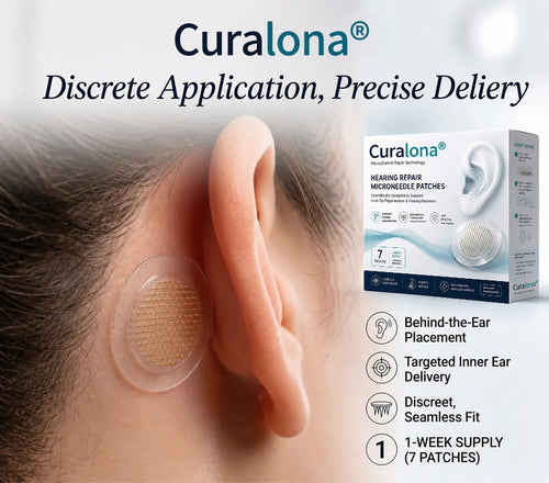 Curalona® HEARING REPAIR MICRONEEDLE PATCHES ✅ Targets Hearing Loss, Tinnitus, Ear Infections, Balance Disorders, and Age-Related Ear Degeneration.