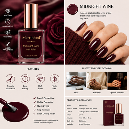Merrinford® Midnight Wine Nail Polish
