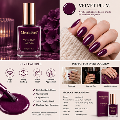 Merrinford® Velvet Plum Nail Polish