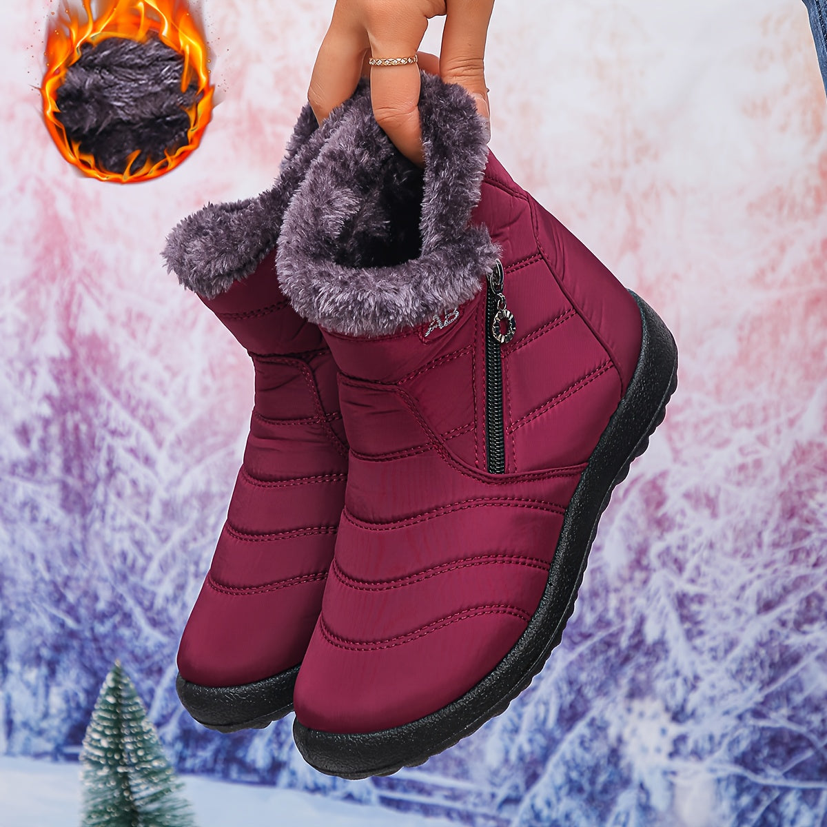 🔥 Letzter Tag -80% Rabatt | Gefütterte Winterstiefel mit Fußgewölbe-Unterstützung – Warm, Wasserdicht & Rutschfest