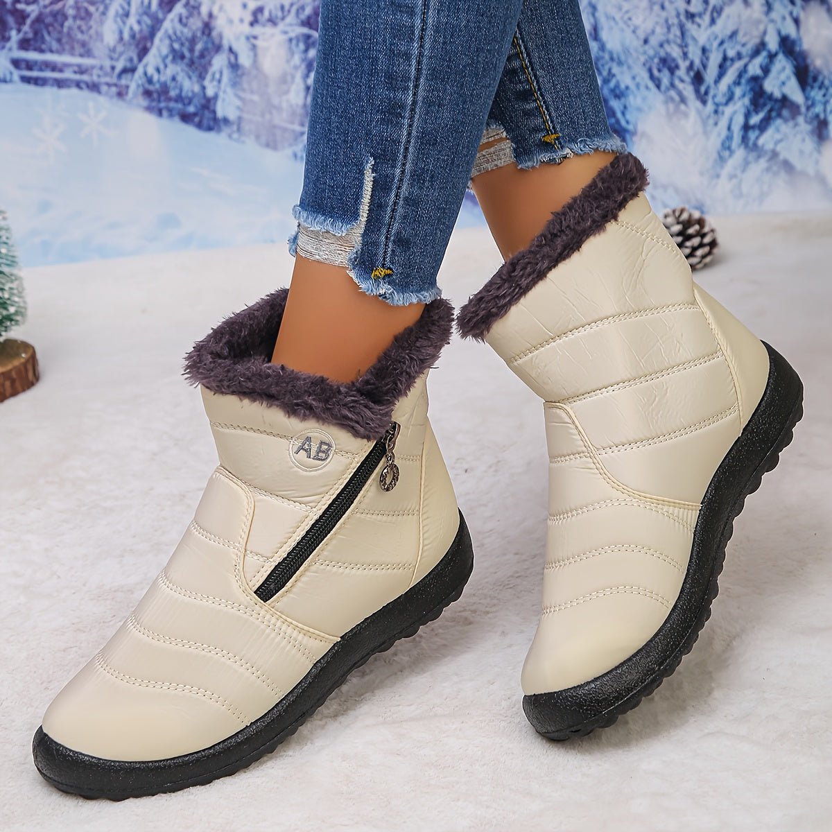 🔥 Letzter Tag -80% Rabatt | Gefütterte Winterstiefel mit Fußgewölbe-Unterstützung – Warm, Wasserdicht & Rutschfest