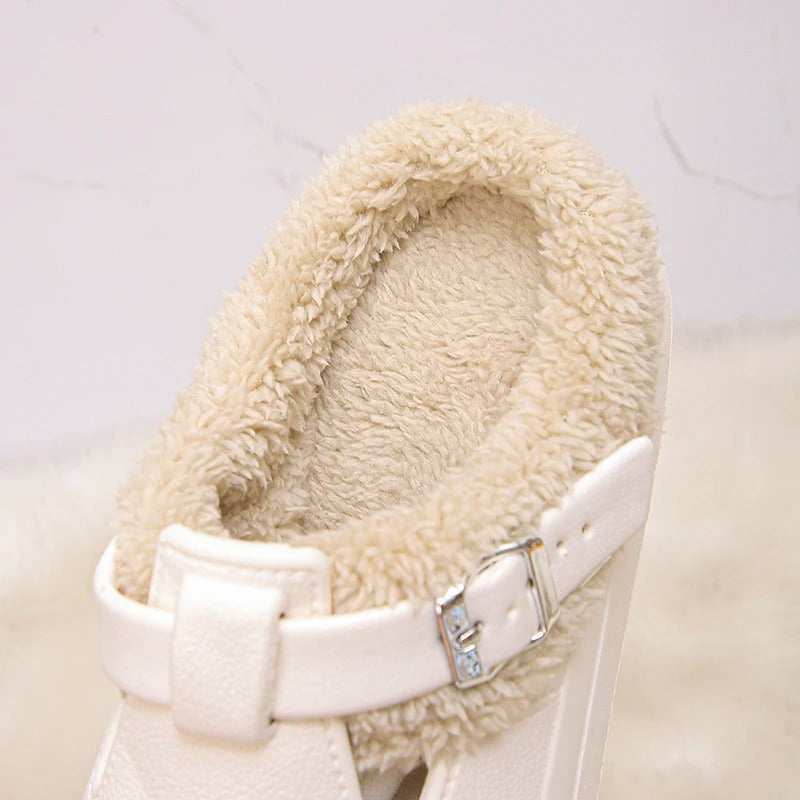 🔥 LETZTER SALE-TAG – 80 % RABATT ✨ Kuschelige Clogs mit flauschigem Innenfutter & Schnalle – Warm, bequem und stilvoll